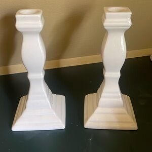 Pair of Mikasa ceramic candlestick holders
